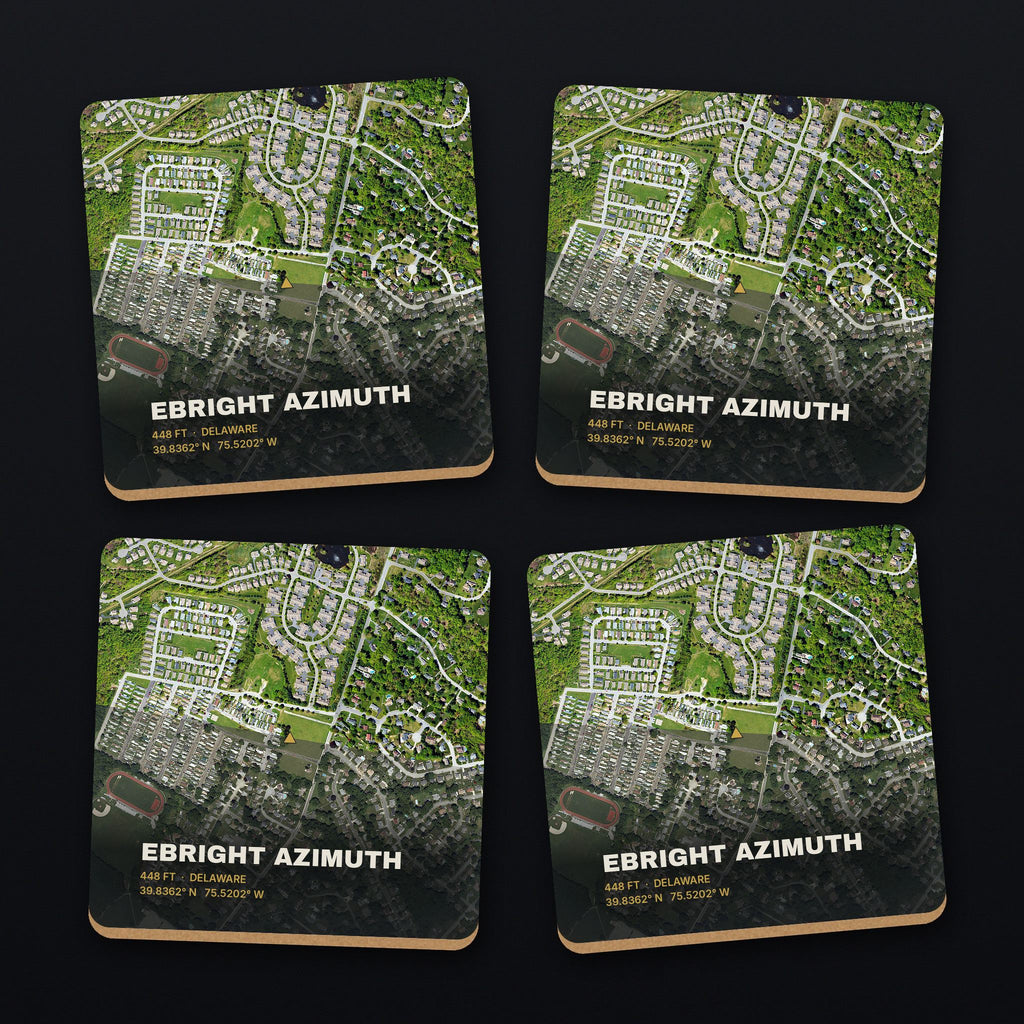 Ebright Azimuth Satellite Coaster Set, all 4 coasters