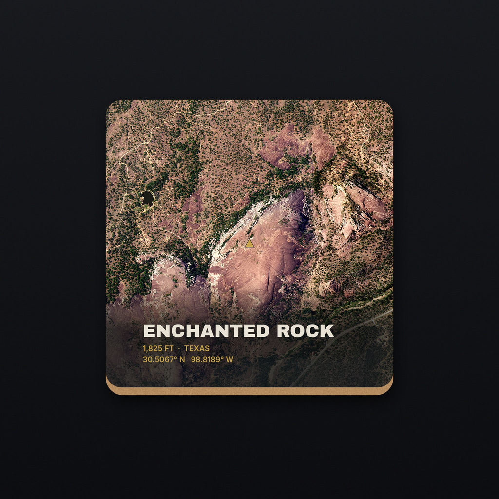 Enchanted Rock Satellite Coaster, flat view