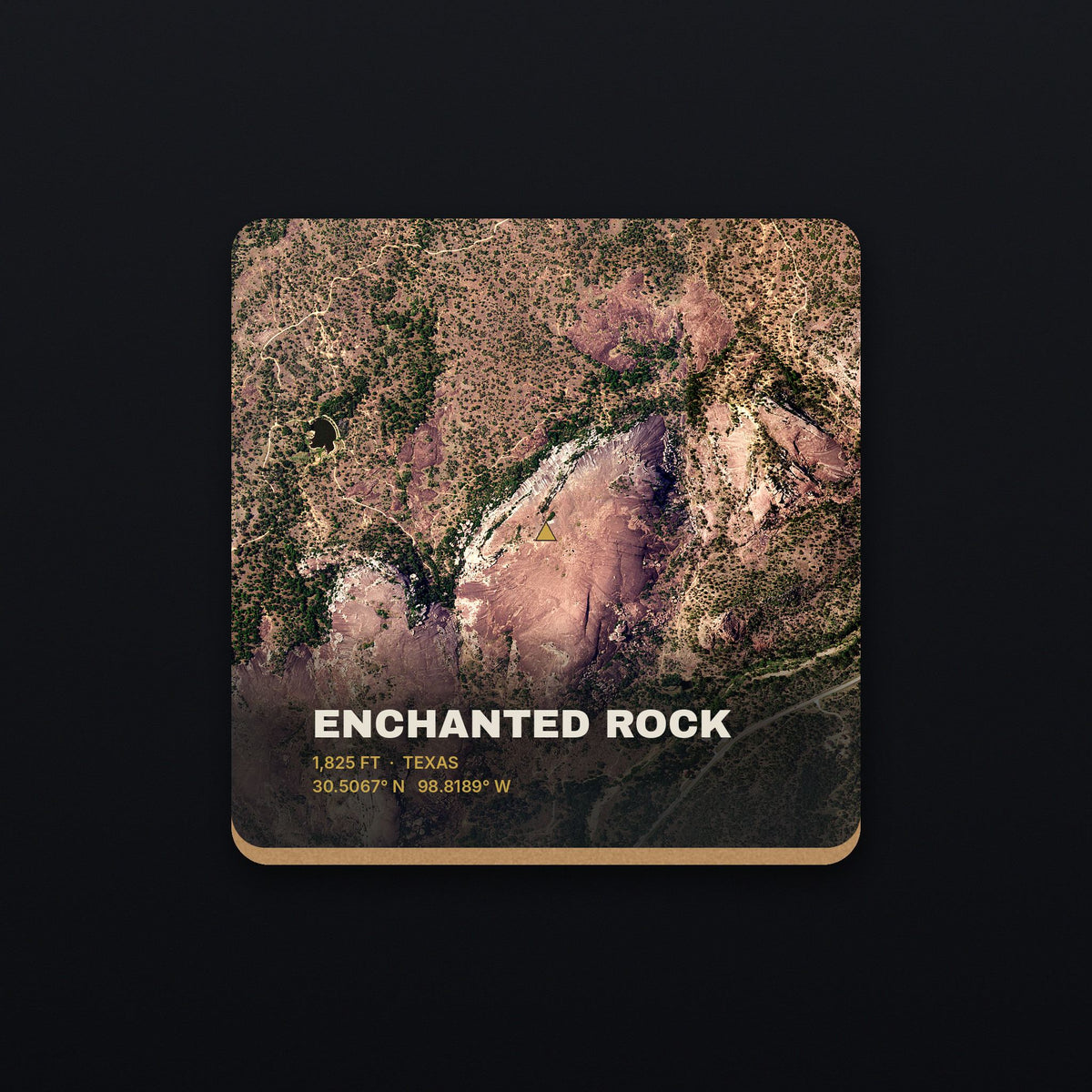 Enchanted Rock Satellite Coaster, flat view