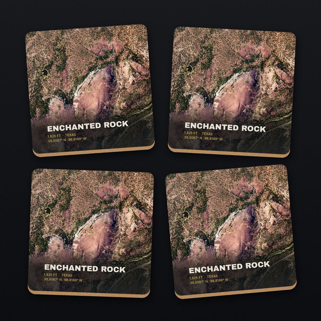 Enchanted Rock Satellite Coaster Set, all 4 coasters