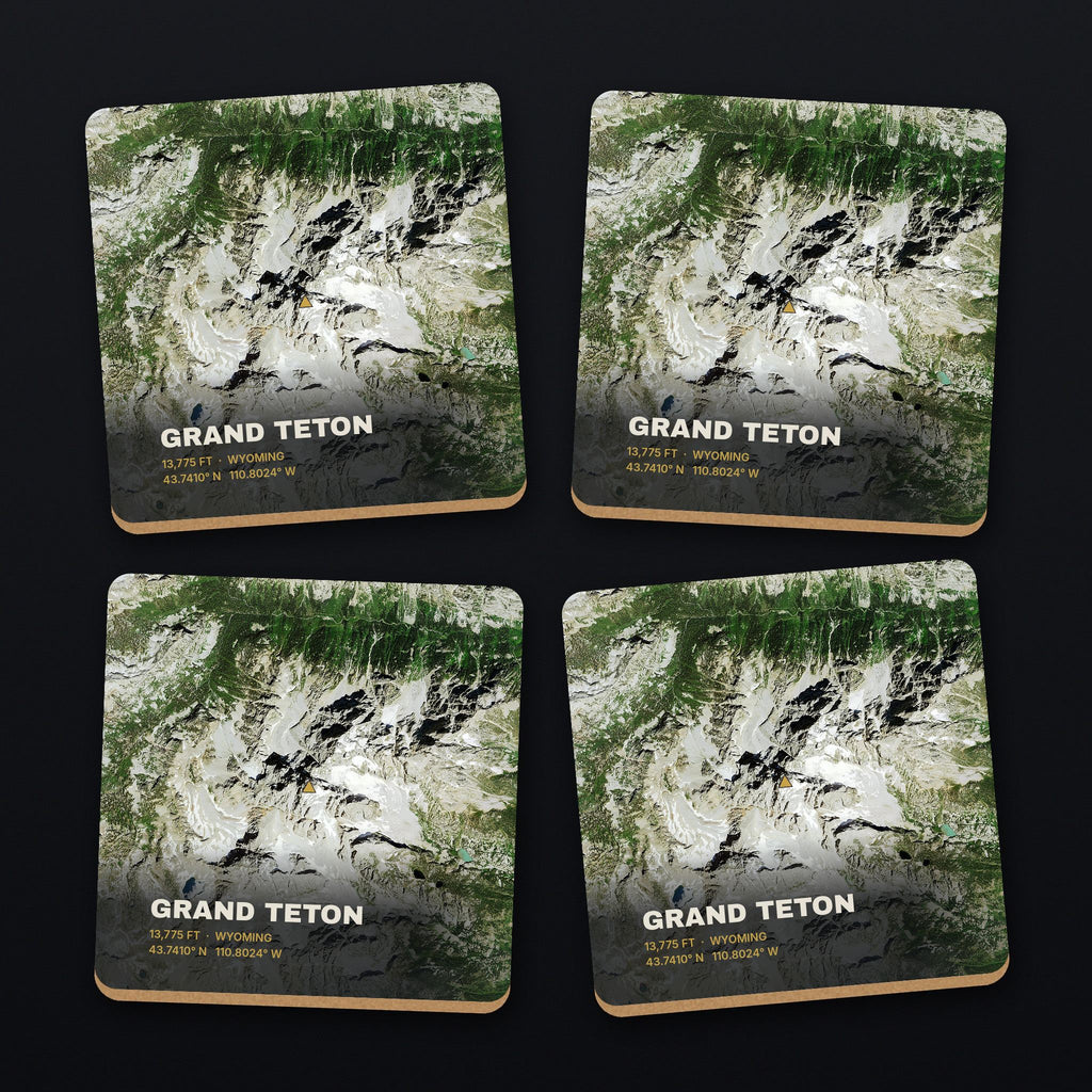 Grand Teton Satellite Coaster Set, all 4 coasters