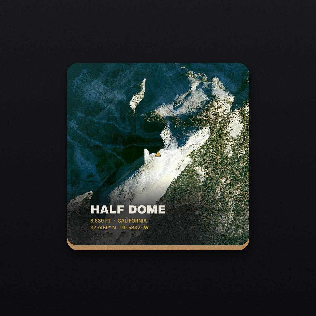 Half Dome Satellite Coaster, flat view