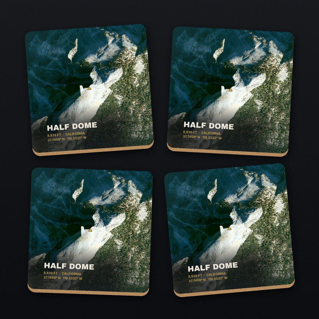 Half Dome Satellite Coaster Set, all 4 coasters