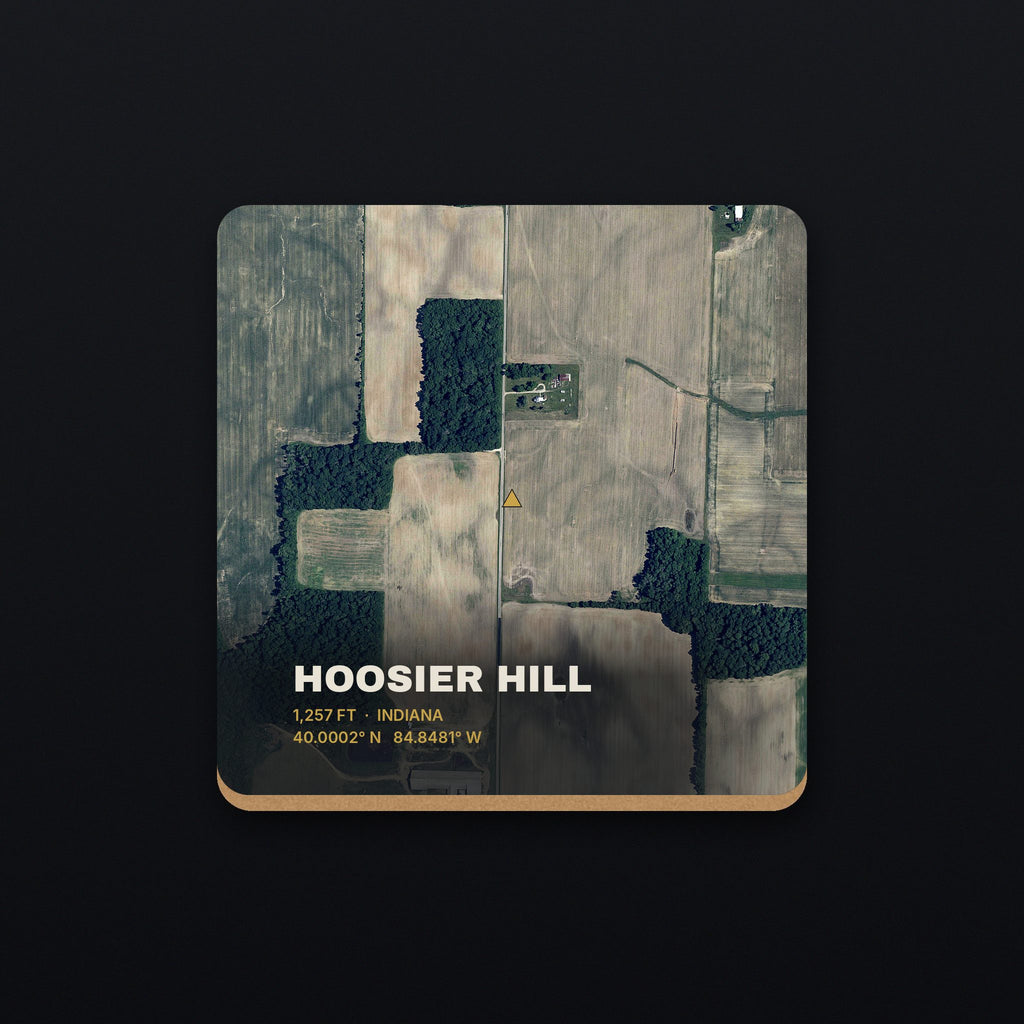 Hoosier Hill Satellite Coaster, flat view