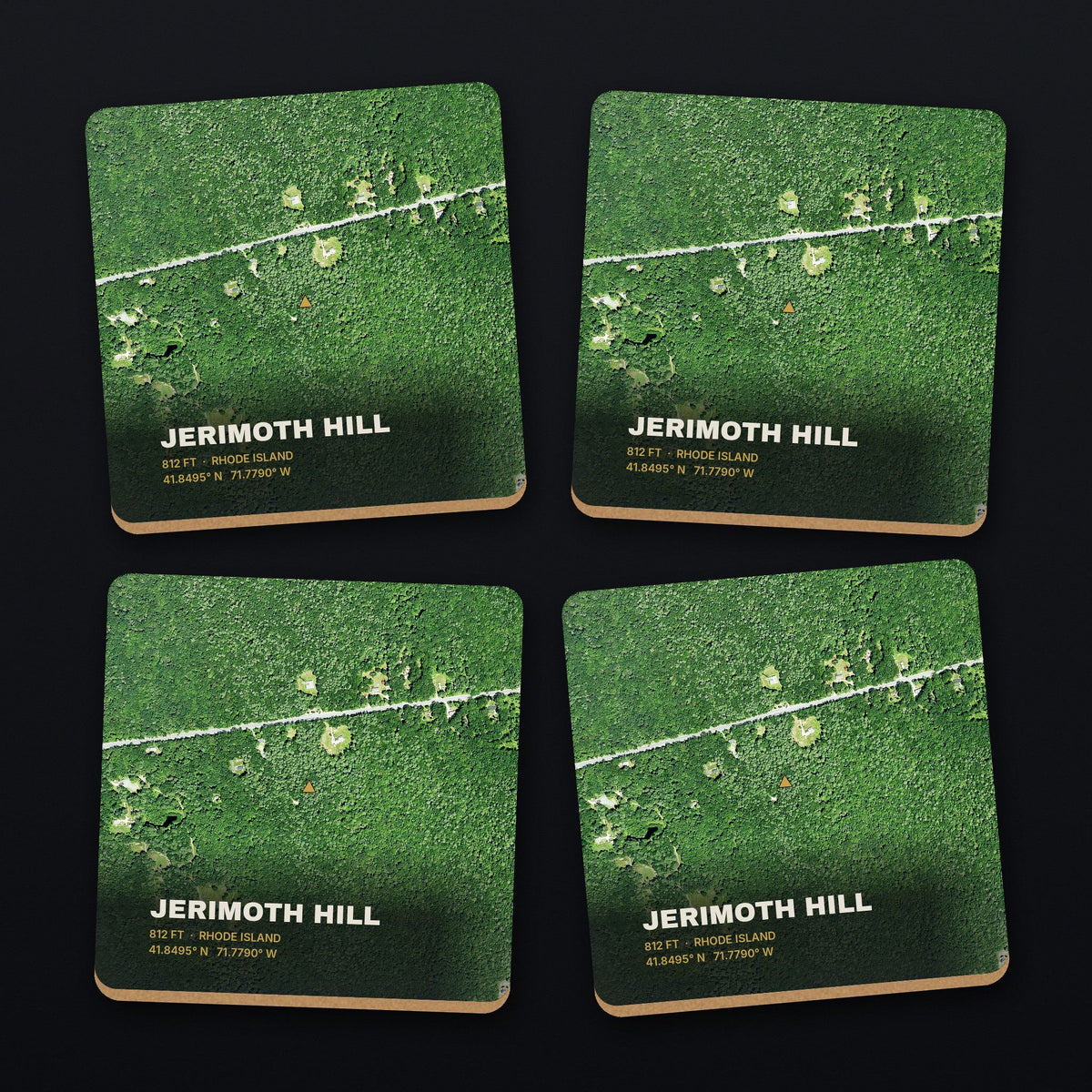 Jerimoth Hill Satellite Coaster Set, all 4 coasters