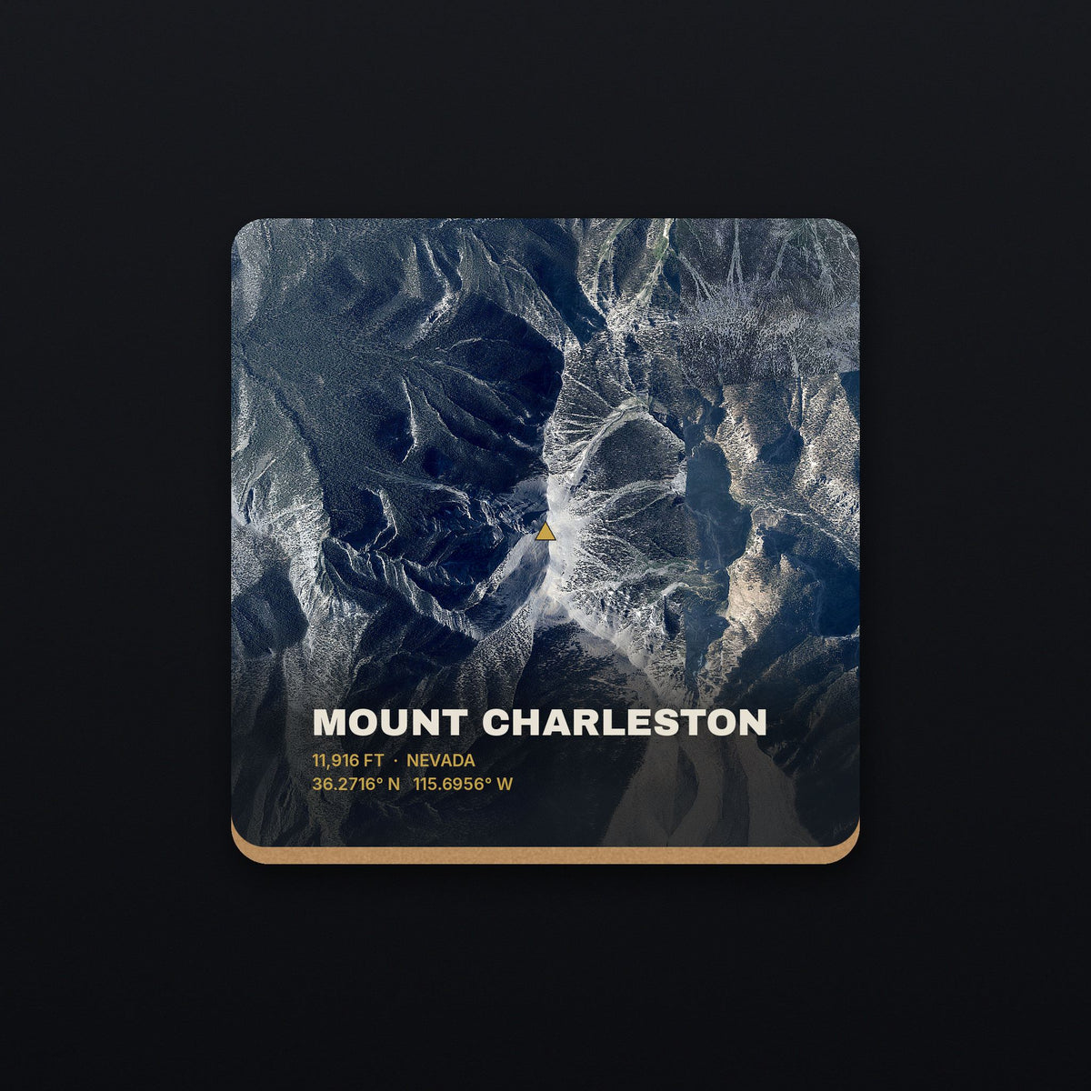 Mount Charleston Satellite Coaster, flat view