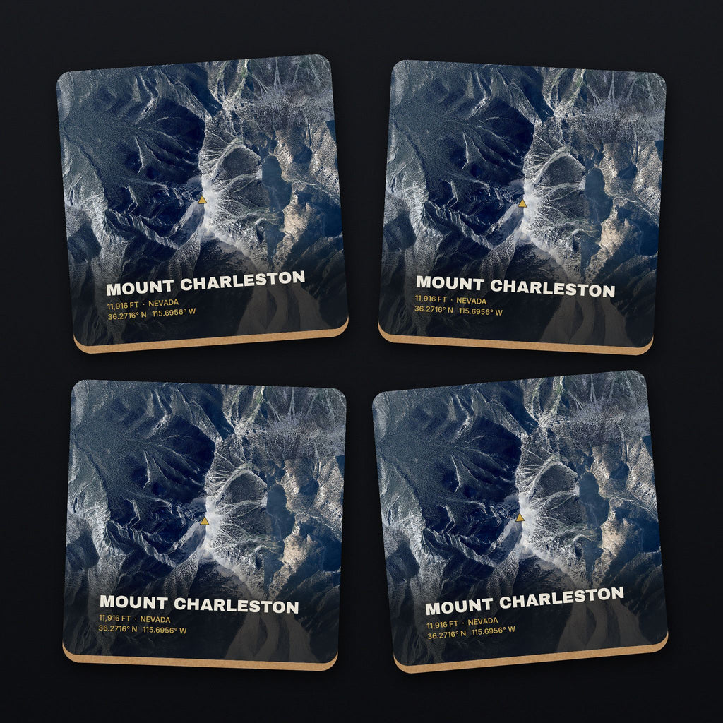 Mount Charleston Satellite Coaster Set, all 4 coasters
