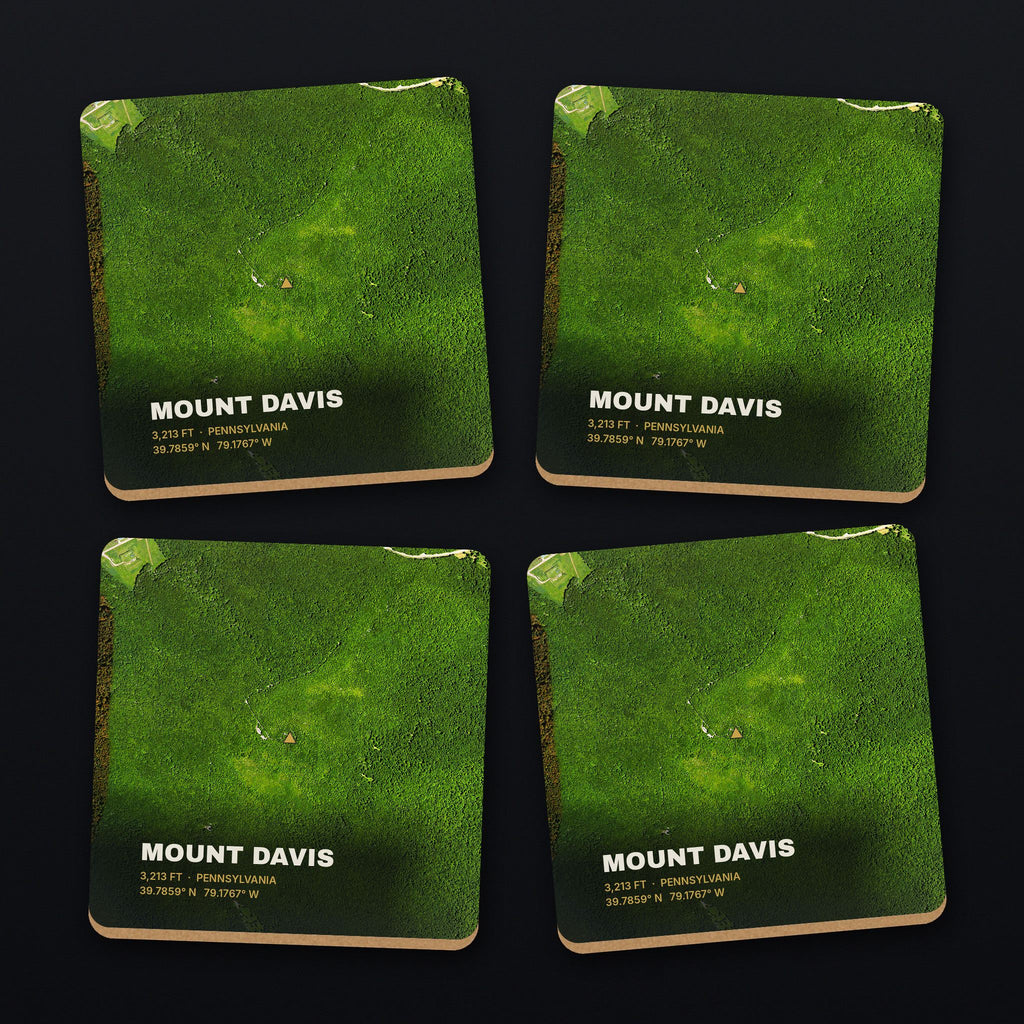 Mount Davis Satellite Coaster Set, all 4 coasters