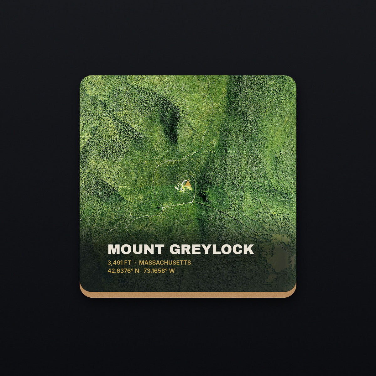 Mount Greylock Satellite Coaster, flat view