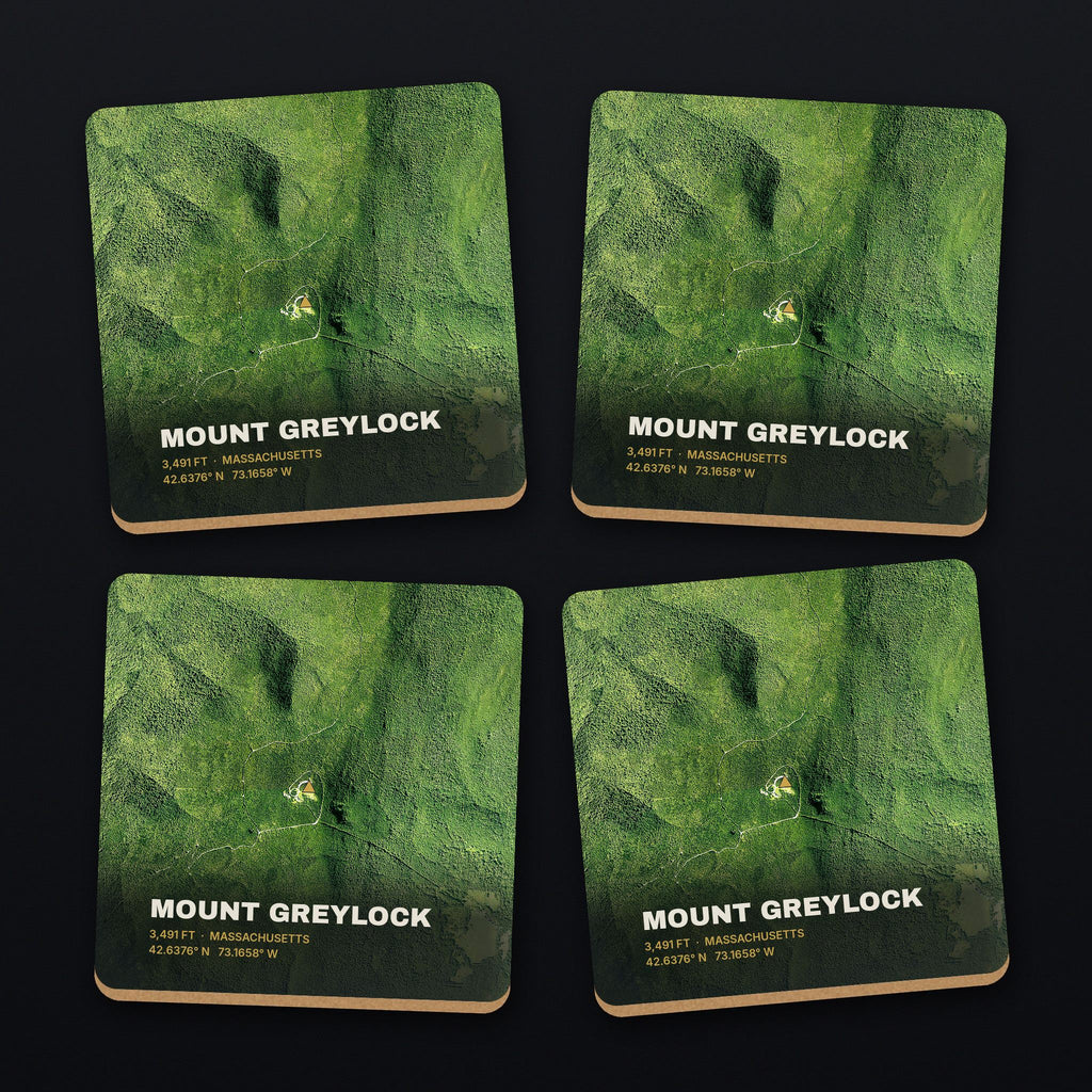 Mount Greylock Satellite Coaster Set, all 4 coasters