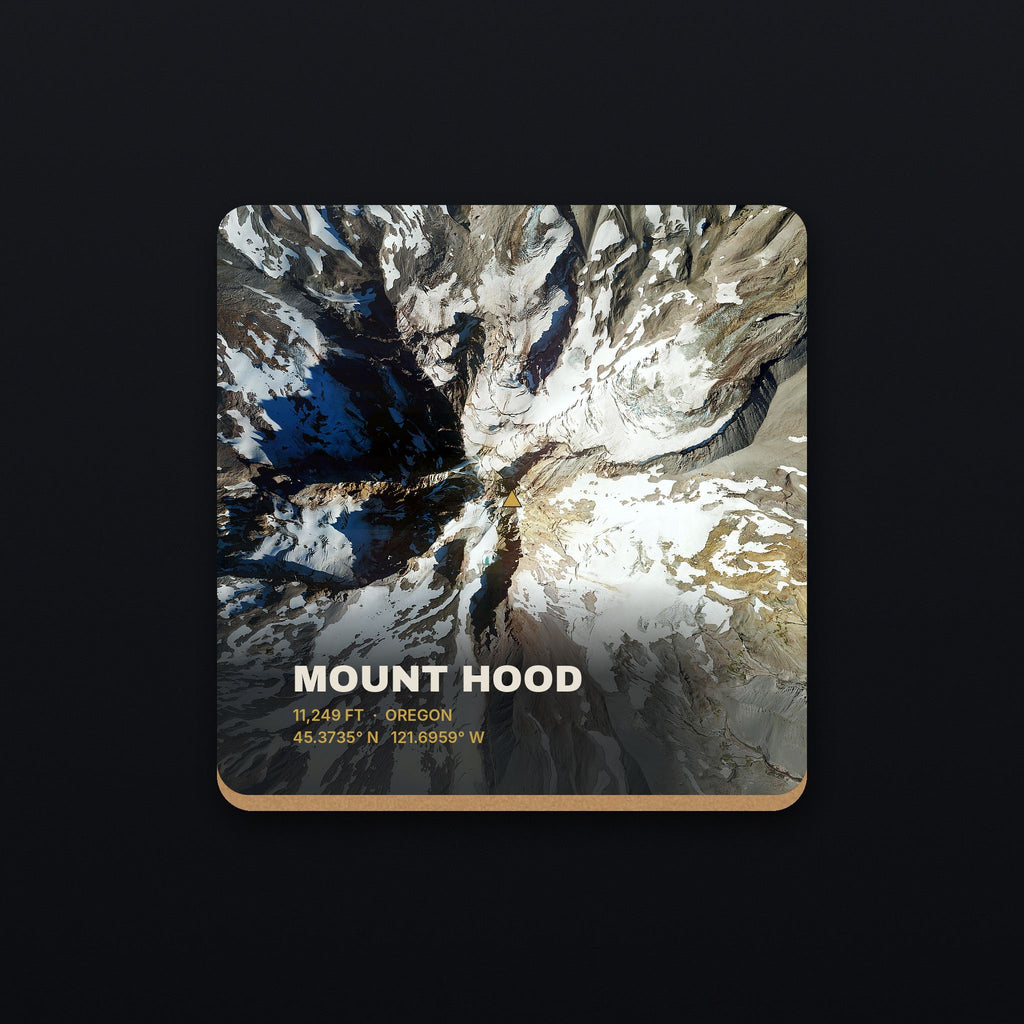Mount Hood Satellite Coaster, flat view