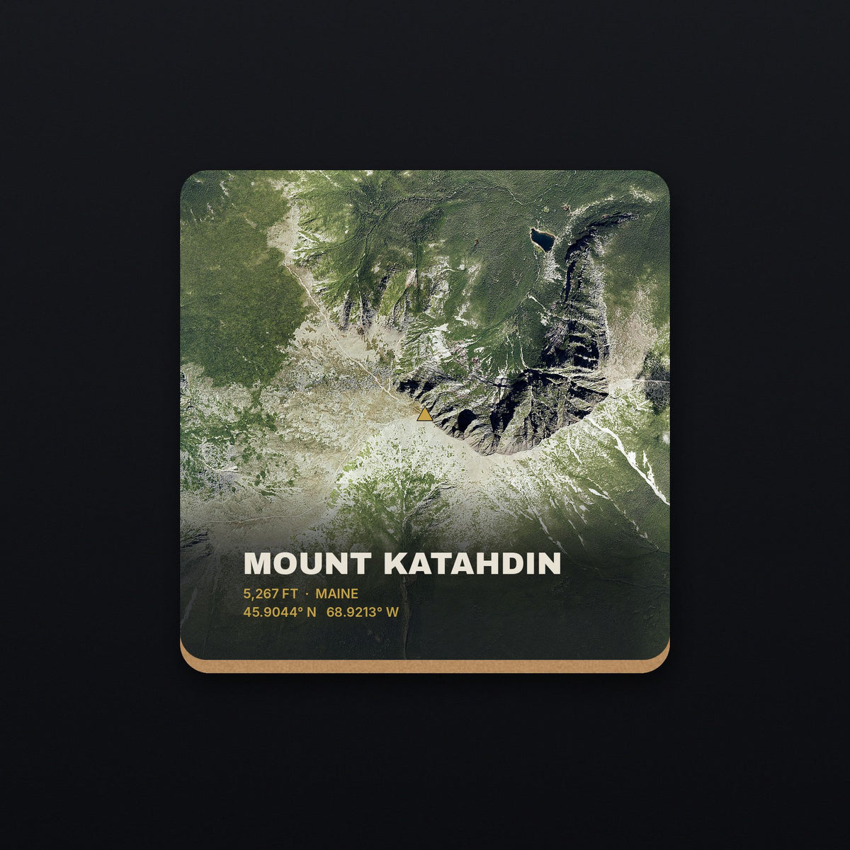 Mount Katahdin Satellite Coaster, flat view