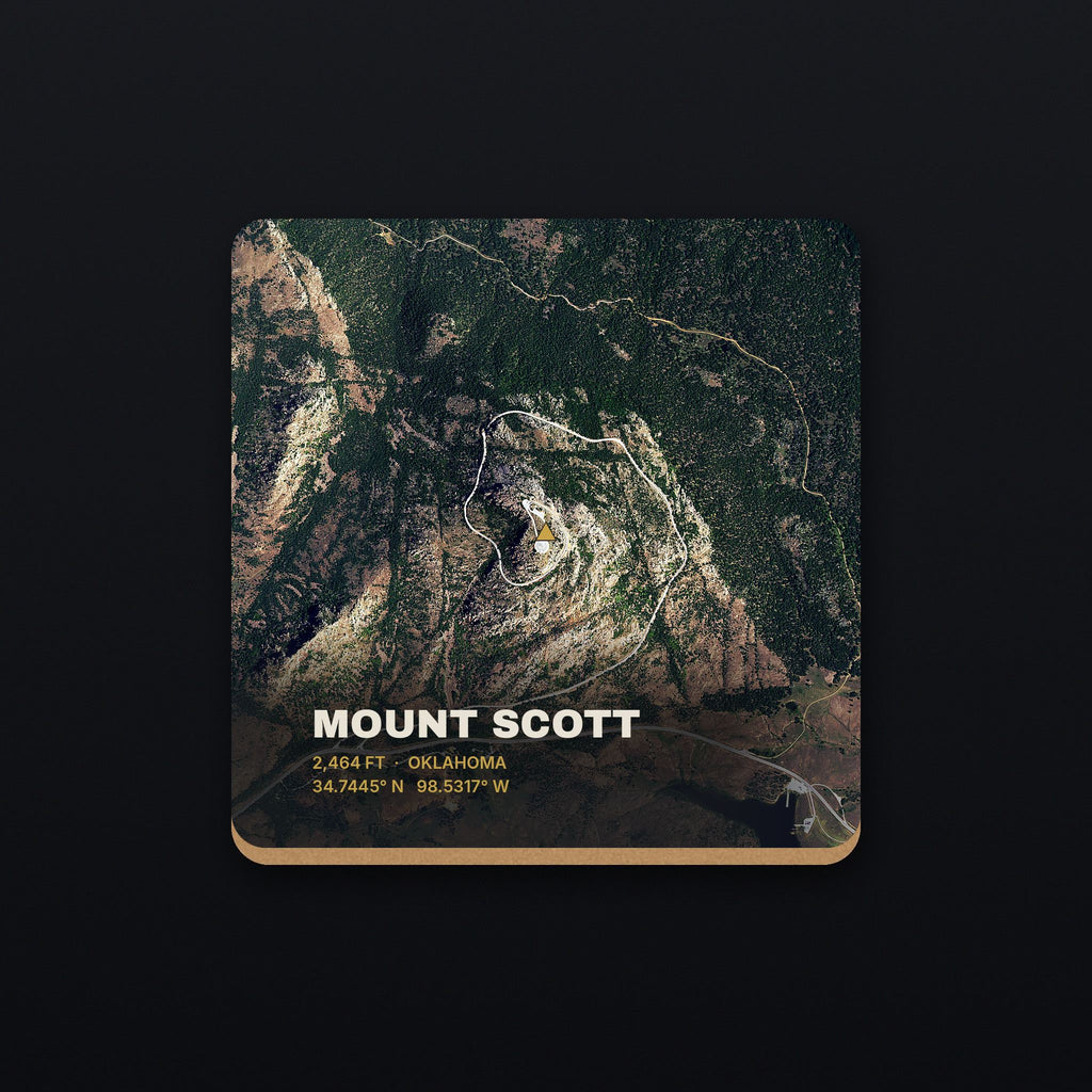 Mount Scott Satellite Coaster, flat view