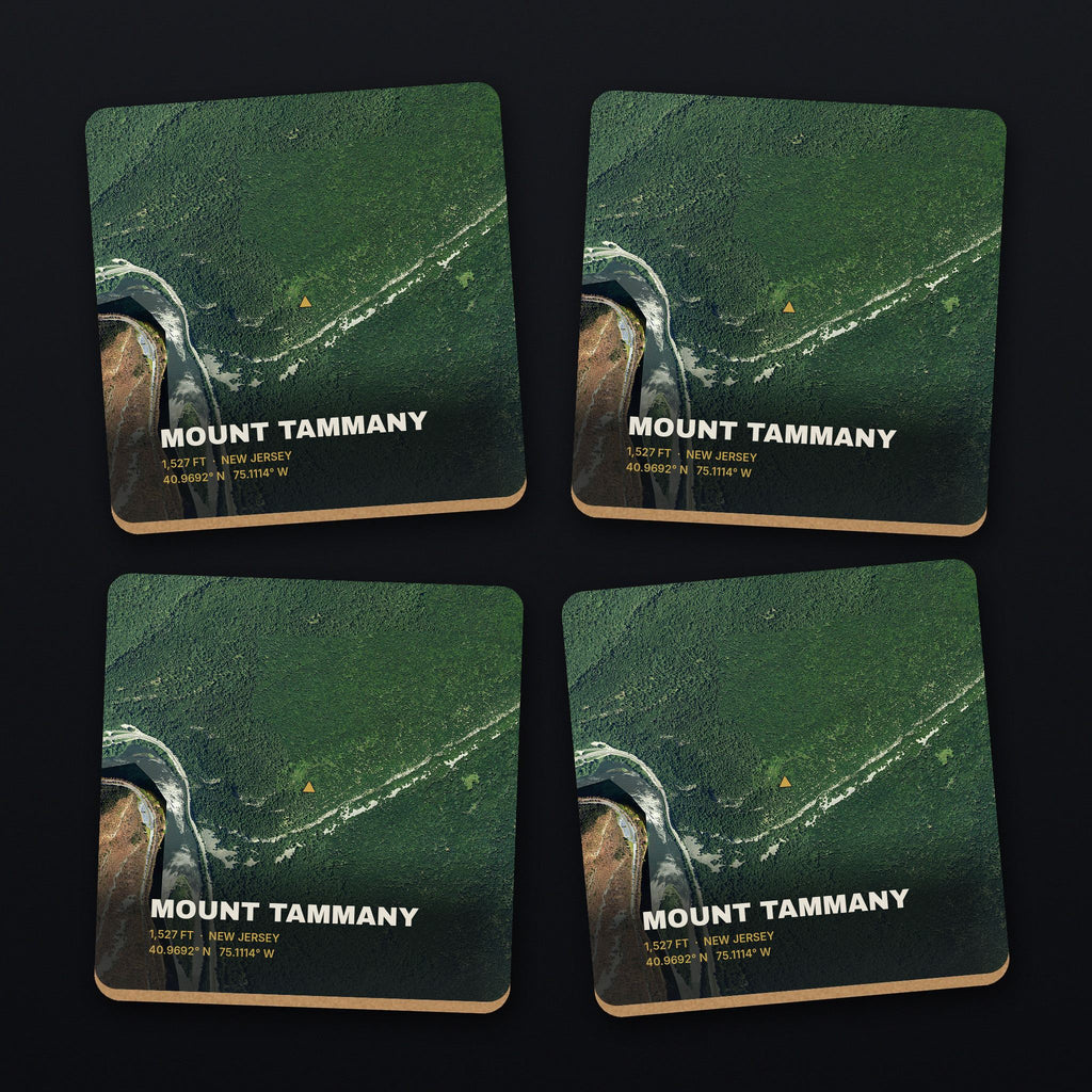 Mount Tammany Satellite Coaster Set, all 4 coasters