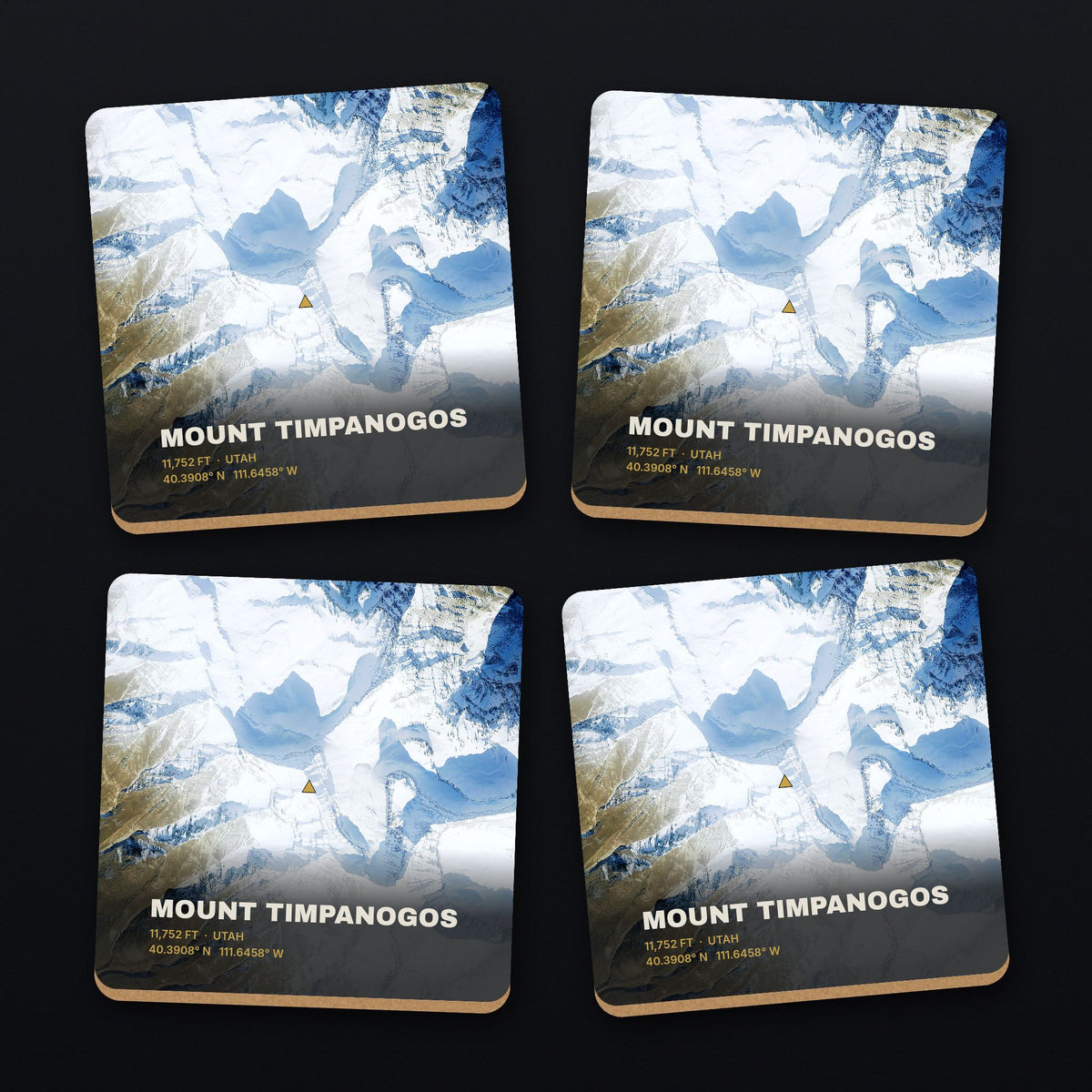 Mount Timpanogos Satellite Coaster Set, all 4 coasters