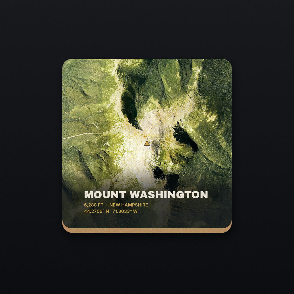 Mount Washington Satellite Coaster, flat view