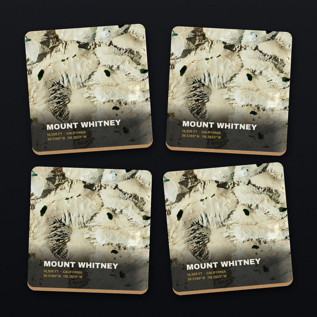 Mount Whitney Satellite Coaster Set, all 4 coasters