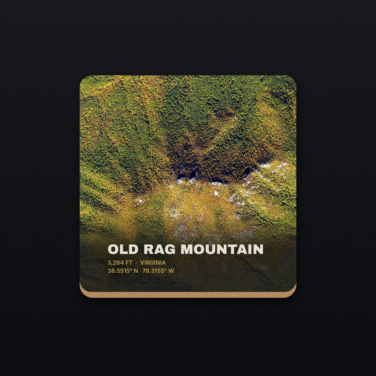 Old Rag Mountain Satellite Coaster, flat view