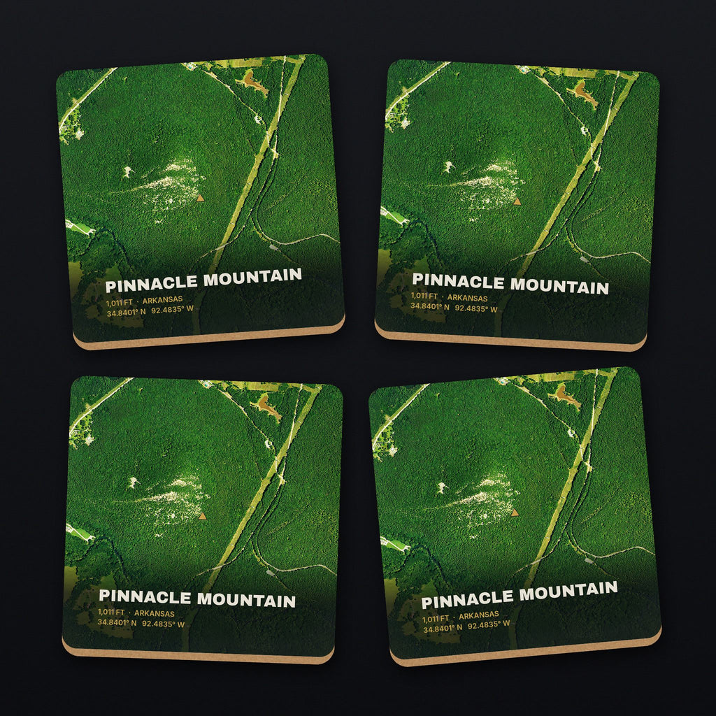 Pinnacle Mountain Satellite Coaster Set, all 4 coasters