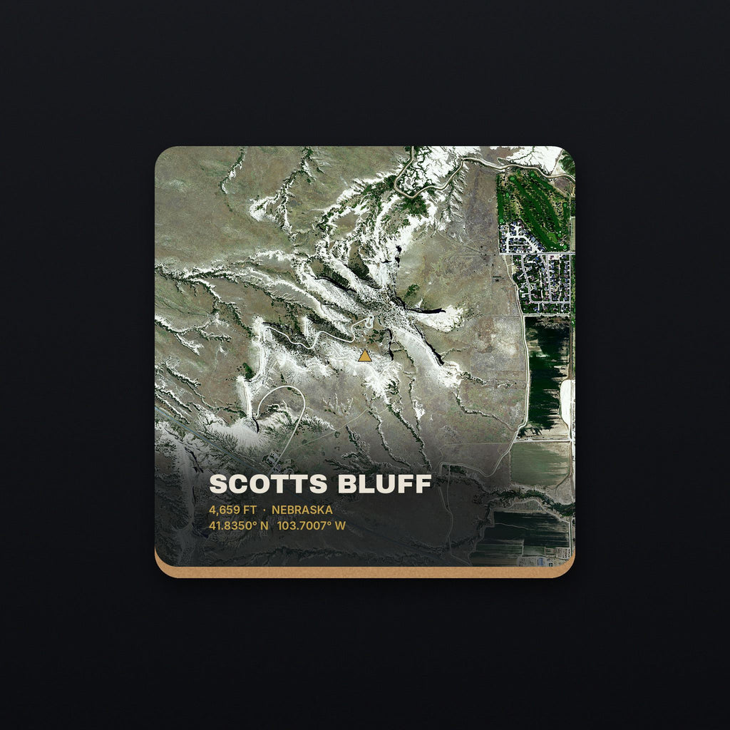 Scotts Bluff Satellite Coaster, flat view