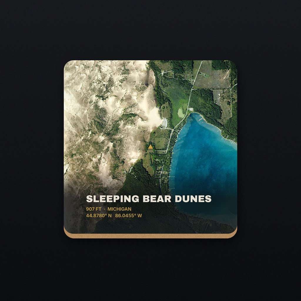 Sleeping Bear Dunes Satellite Coaster, flat view