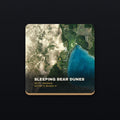Sleeping Bear Dunes Satellite Coaster, flat view