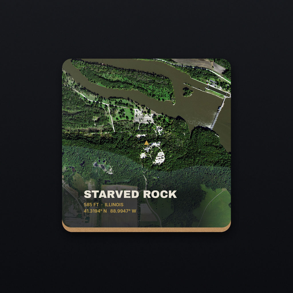 Starved Rock Satellite Coaster, flat view