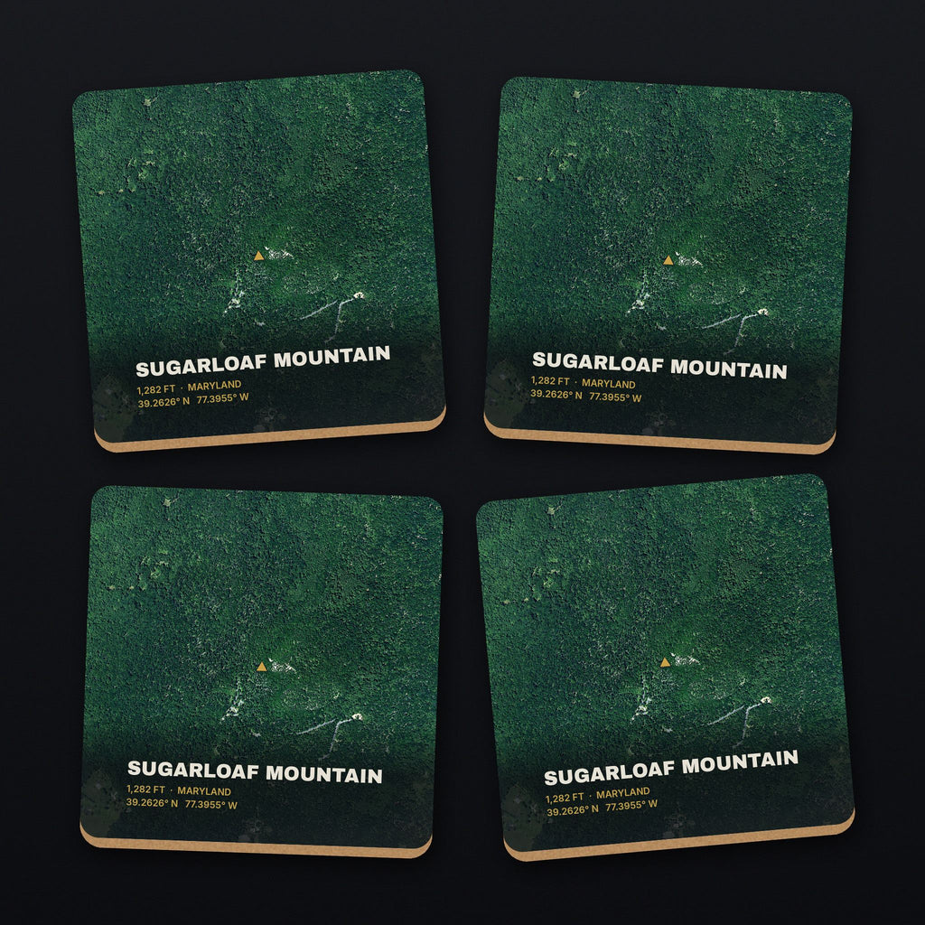 Sugarloaf Mountain Satellite Coaster Set, all 4 coasters