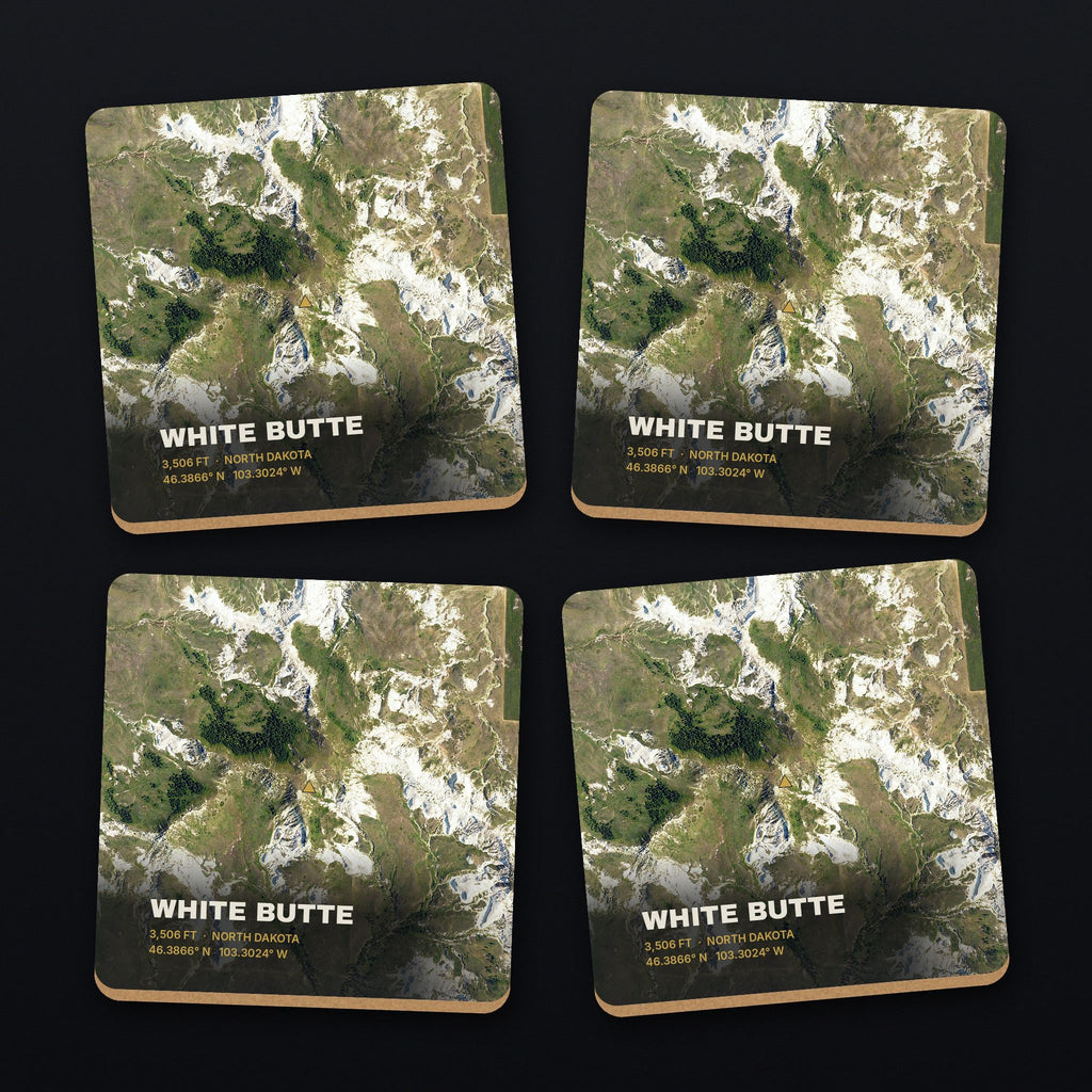 White Butte Satellite Coaster Set, all 4 coasters