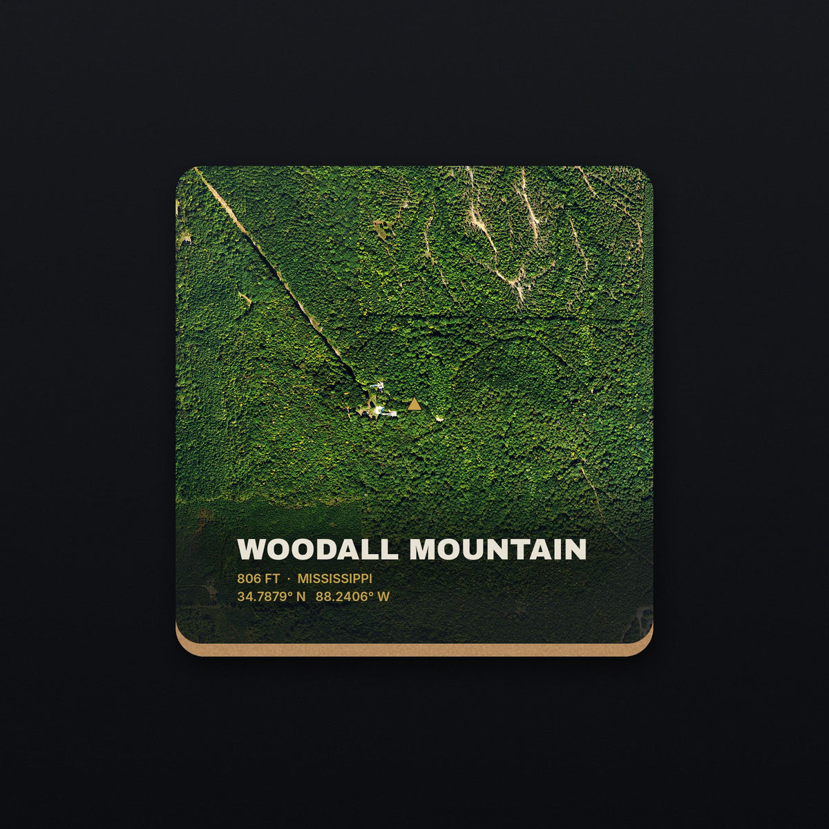 Woodall Mountain Satellite Coaster, flat view