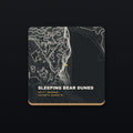 Sleeping Bear Dunes Topo Coaster, flat view
