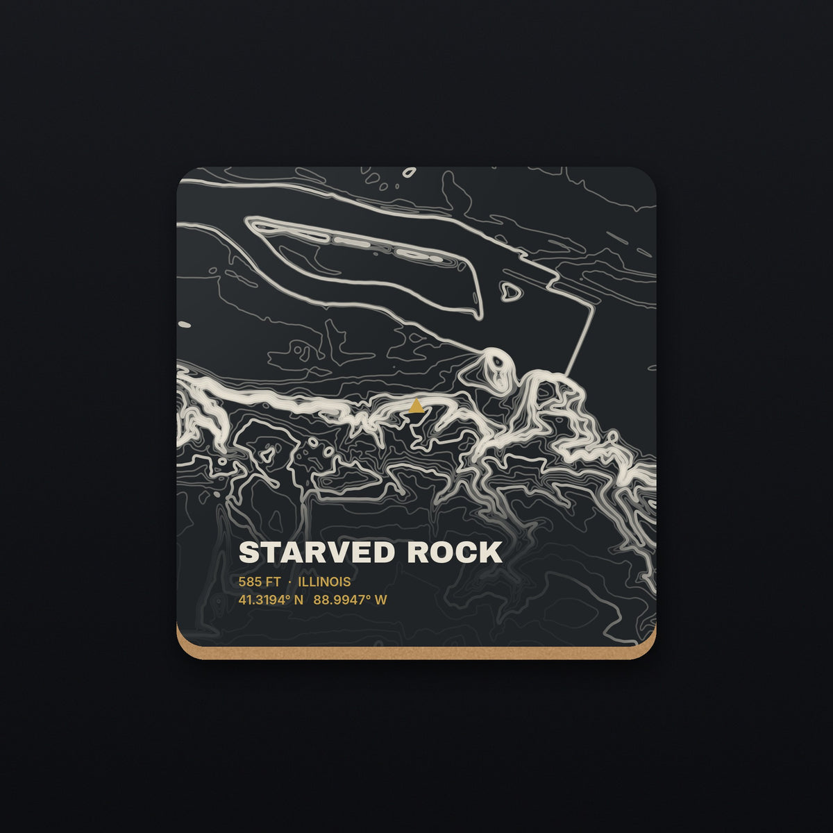 Starved Rock Topo Coaster, flat view