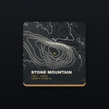 Stone Mountain Topo Coaster, flat view