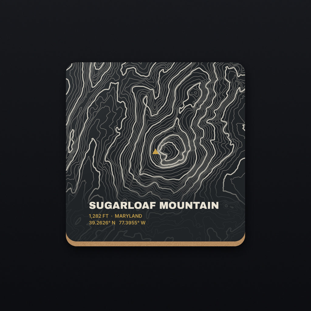 Sugarloaf Mountain Topo Coaster, flat view