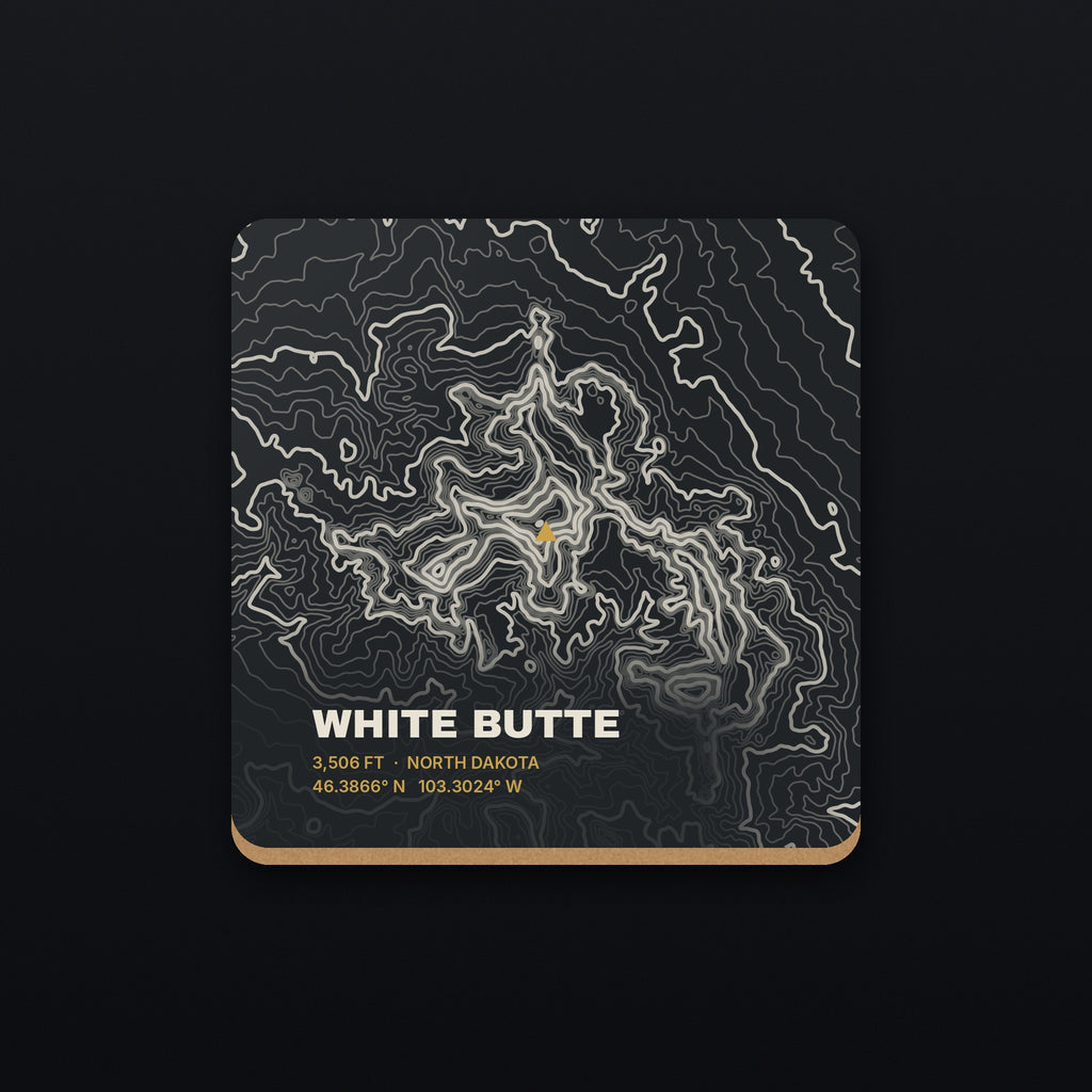 White Butte Topo Coaster, flat view