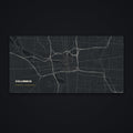 Columbus Street Map Desk Mat, flat view
