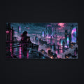 Cyber Rooftop Desk Mat, flat view
