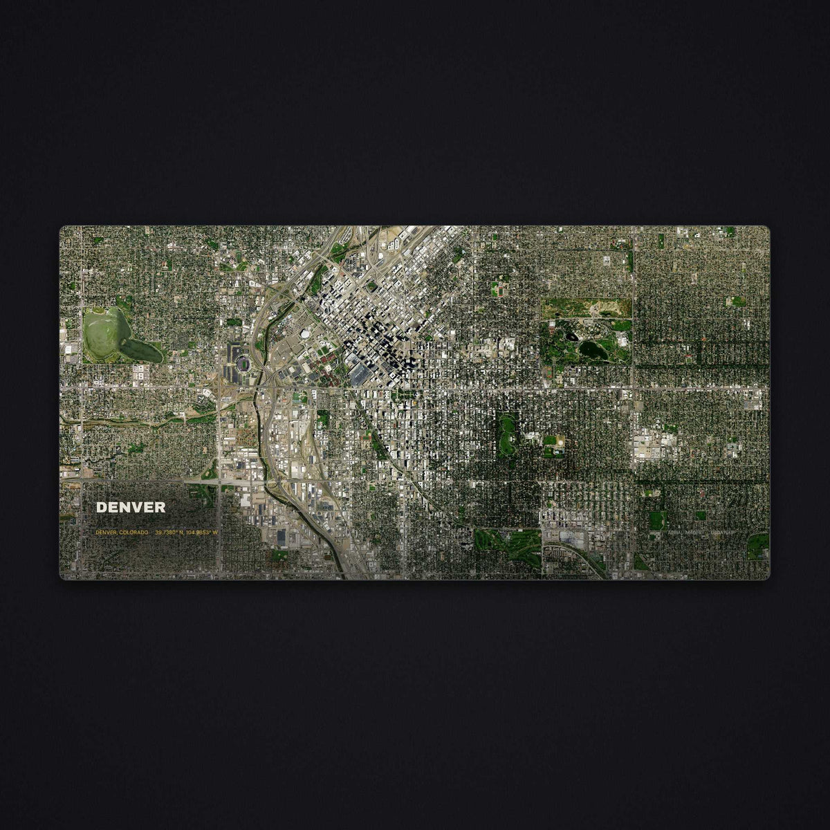 Denver Satellite Desk Mat, flat view