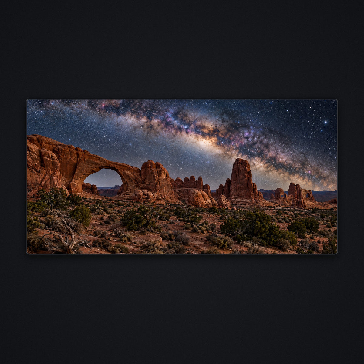 Desert Milky Way Desk Mat, flat view