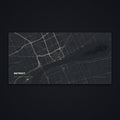 Detroit Street Map Desk Mat, flat view