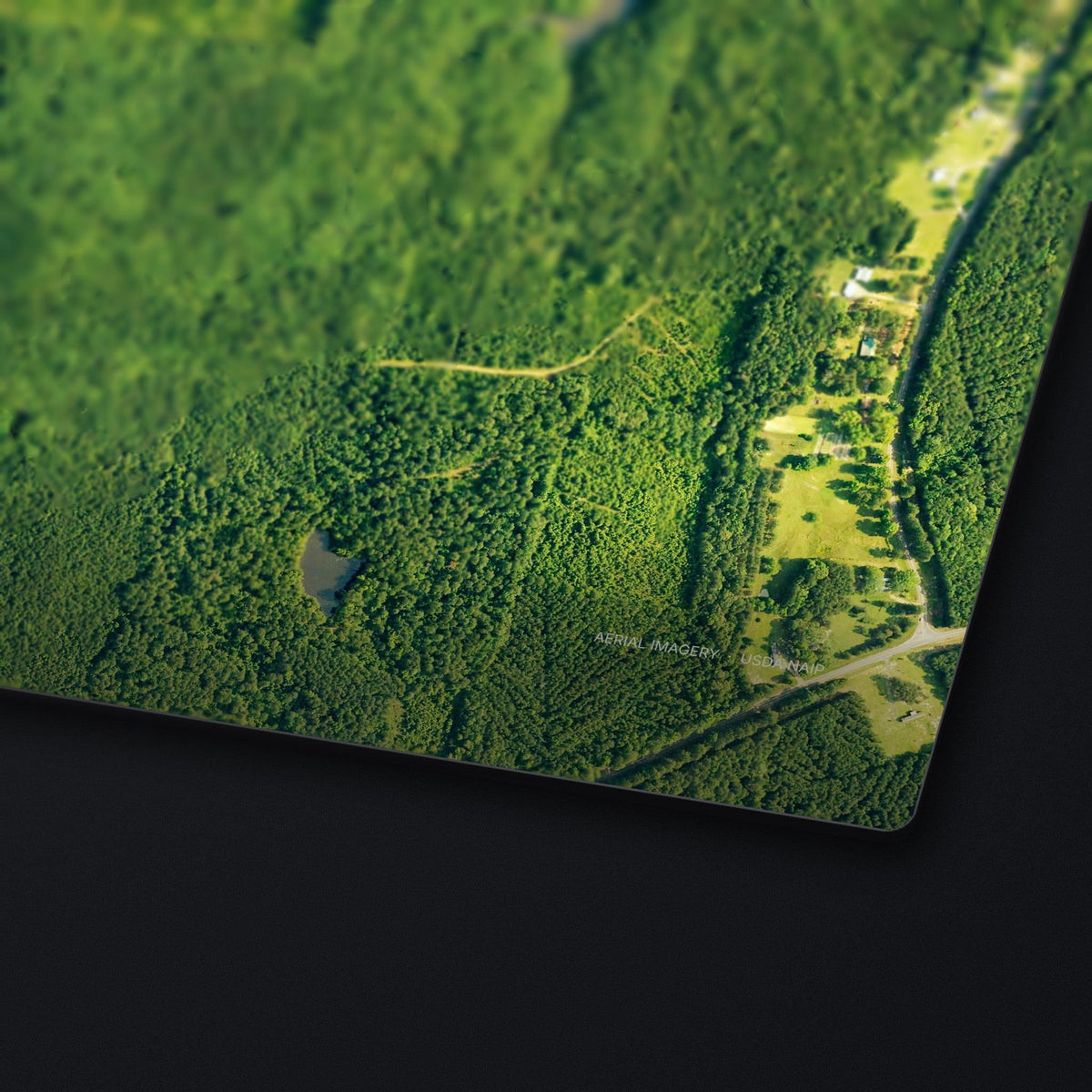 Driskill Mountain Satellite Desk Mat, edge detail