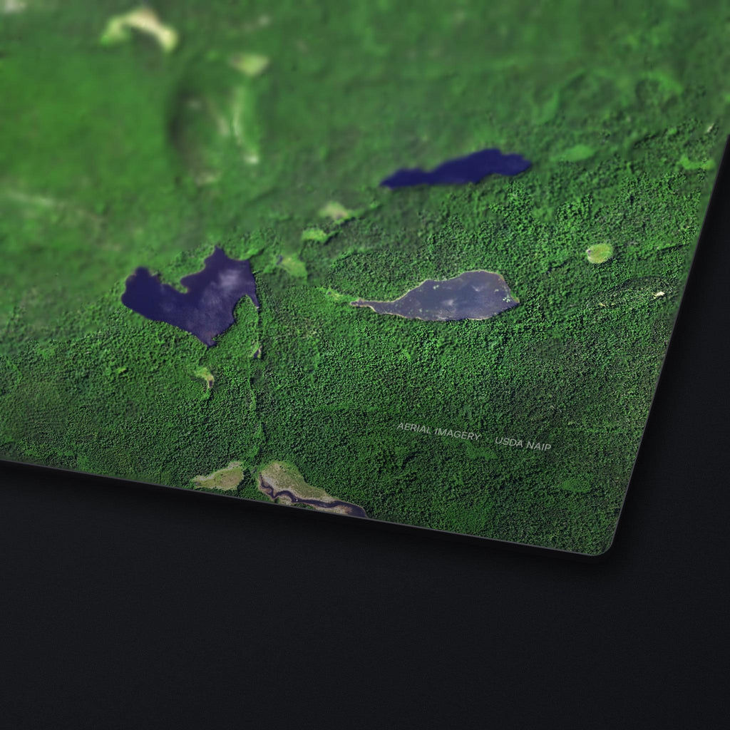Eagle Mountain Satellite Desk Mat, edge detail