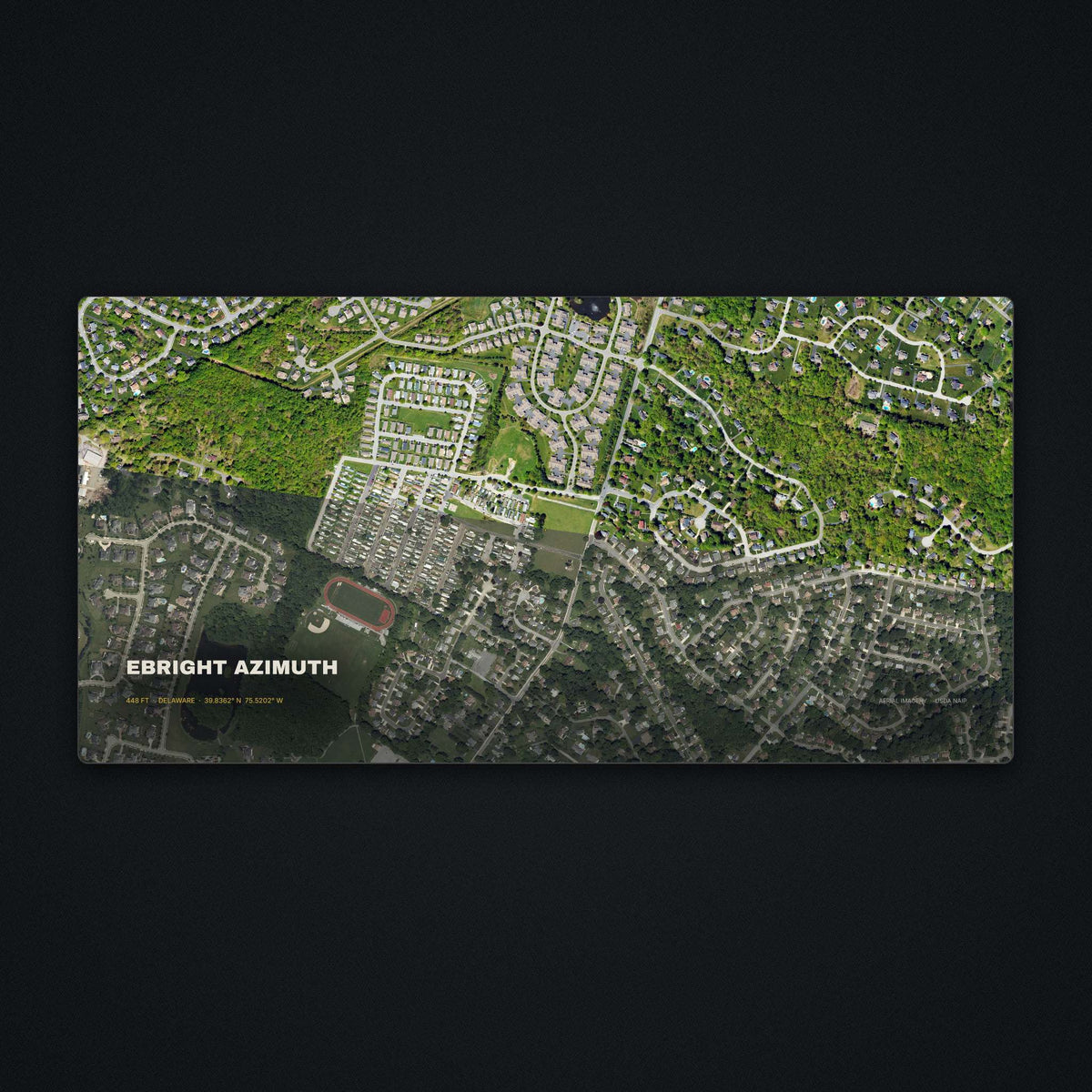Ebright Azimuth Satellite Desk Mat, flat view
