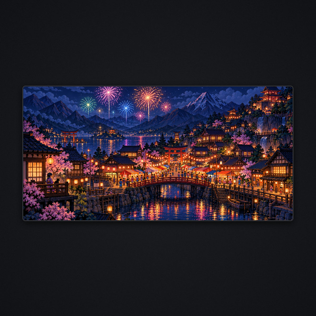 Festival Town Desk Mat, flat view