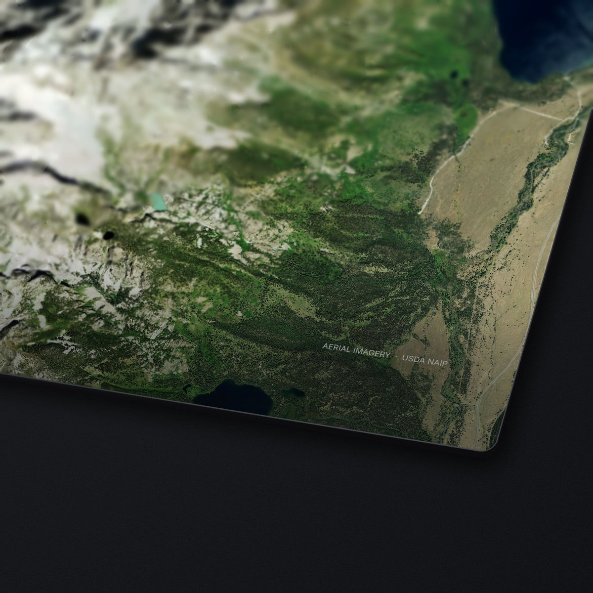 Grand Teton Satellite Desk Mat, edge detail