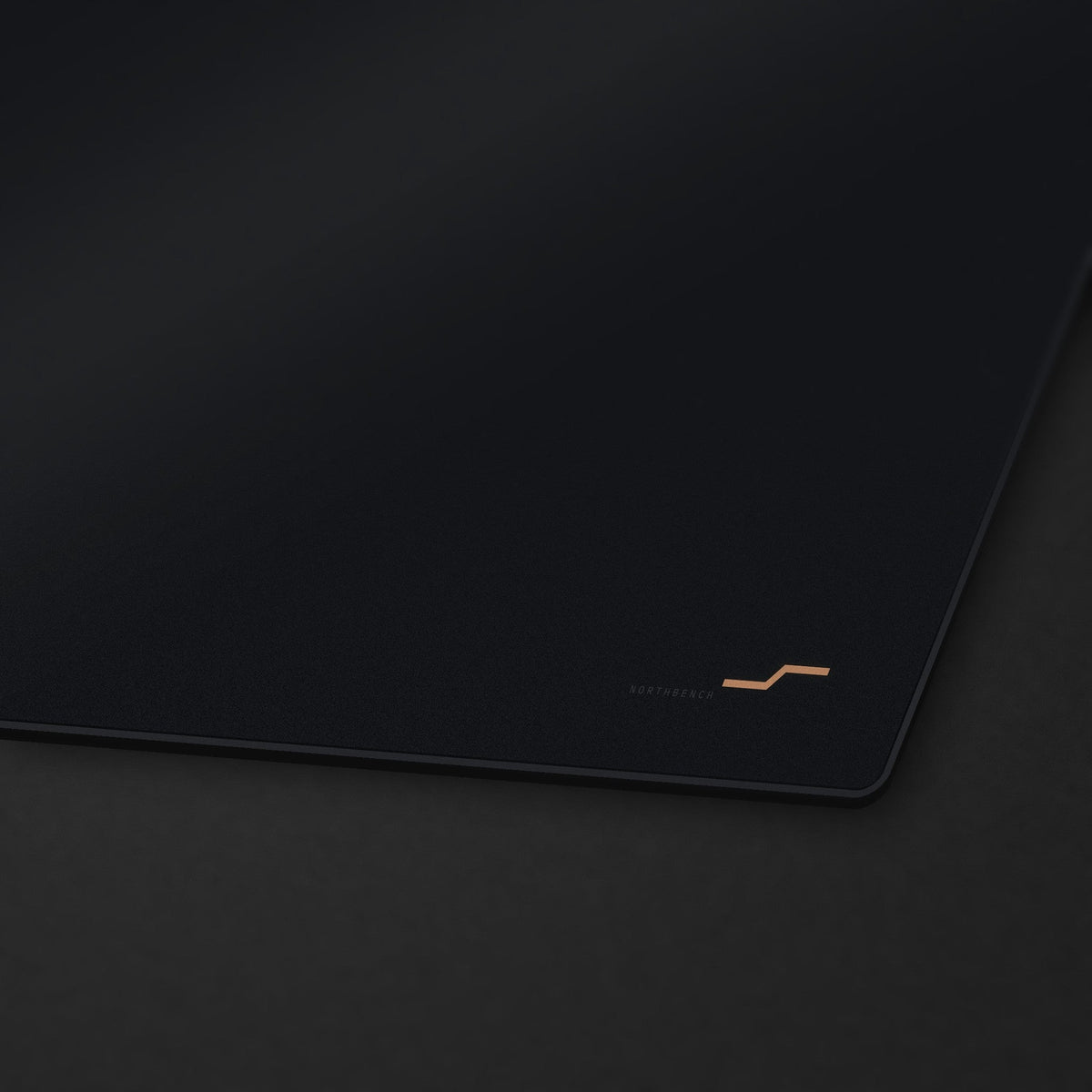 Granite Desk Mat, stitched edge detail