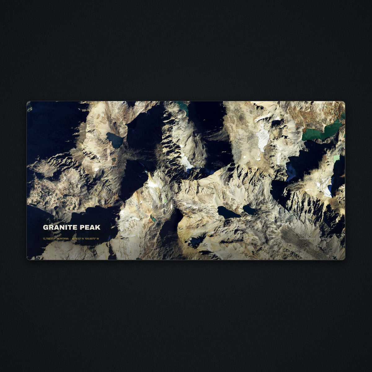 Granite Peak Satellite Desk Mat, flat view