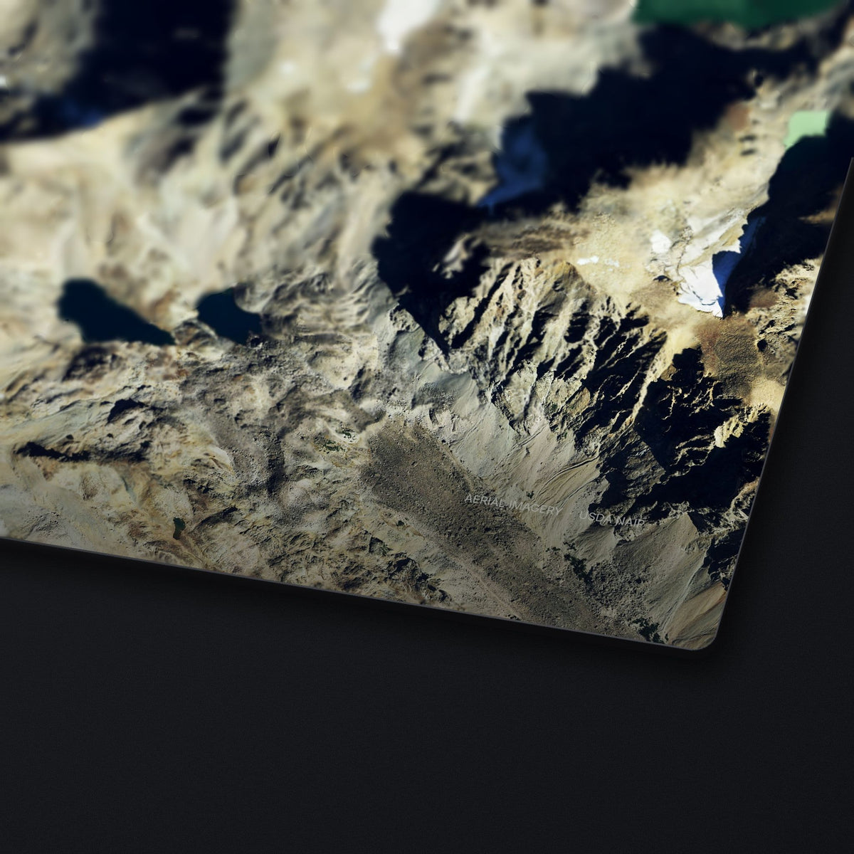 Granite Peak Satellite Desk Mat, edge detail