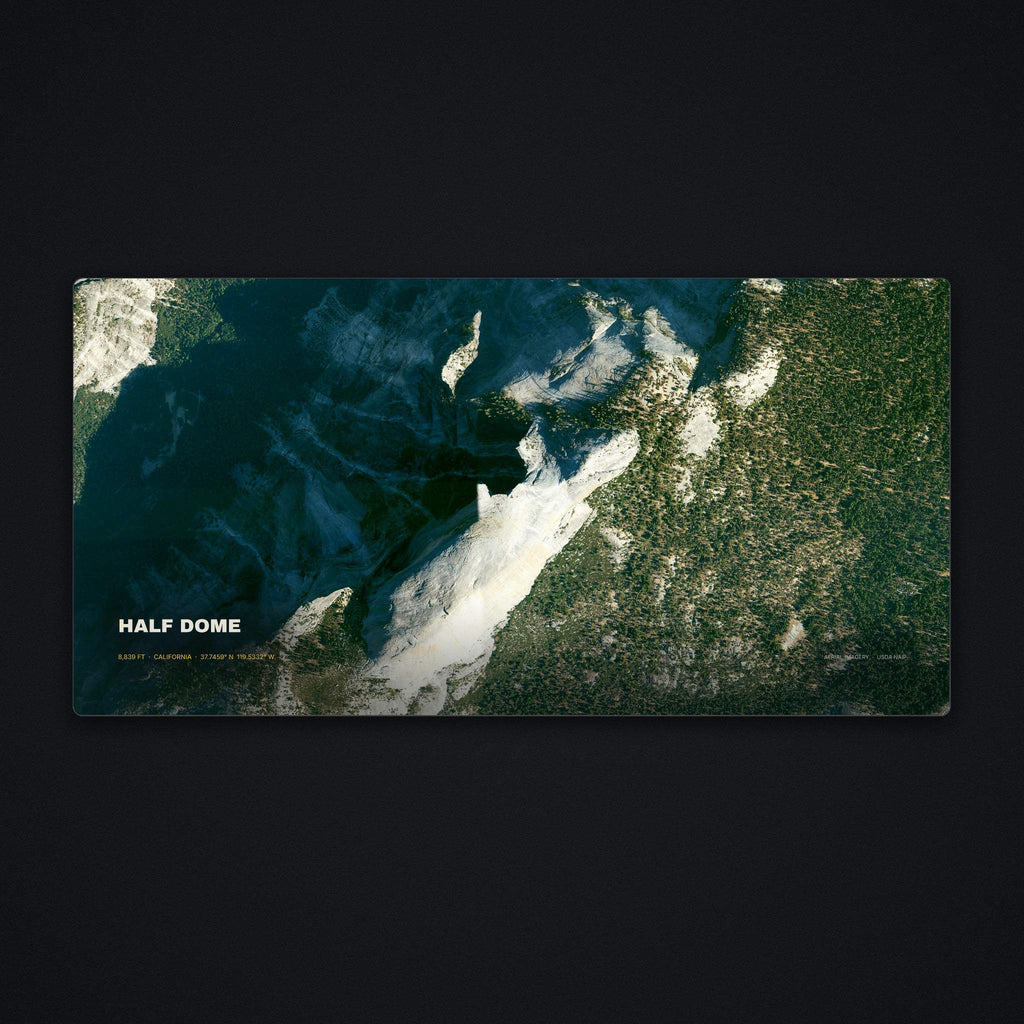 Half Dome Satellite Desk Mat, flat view