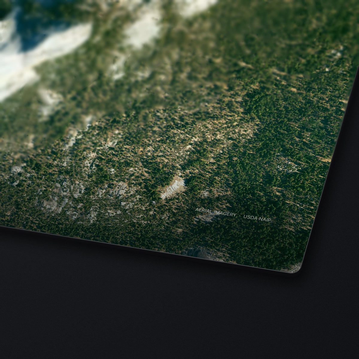Half Dome Satellite Desk Mat, edge detail